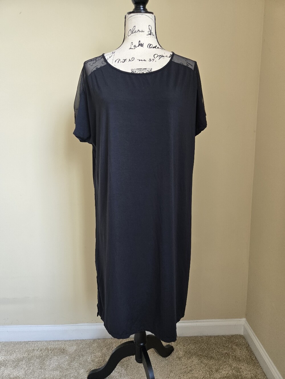Honeylove Blisswear Sleep Dress Womens L Black